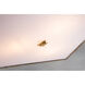 Mosaic 3 Light Gold Bath/Flush Mounts Ceiling Light in Gold Leaf with Antique